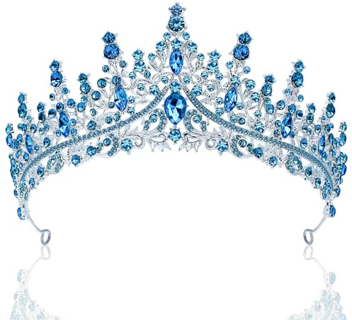 QGGTQG Corona da donna, diadema, matrimonio, corona da principessa, corona da sposa, corona di strass, corona di cristallo, corona di strass, per feste di compleanno, addio al nubilato, carnevale