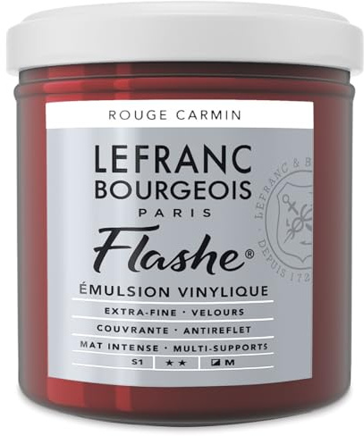 Lefranc Bourgeois Acrylic and Vinyl Colour, carmine red, Acry - Vinylfarbe - 125ml Topf