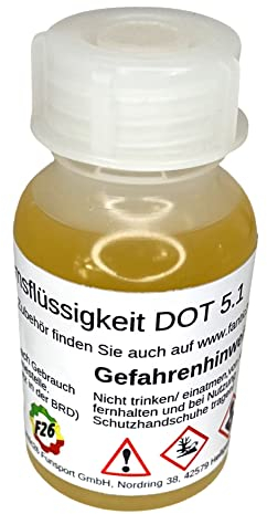 Fantic26 1 x 100ml DOT 5.1 Bremsflüssigkeit für Sram Avid, Hope, Hayes