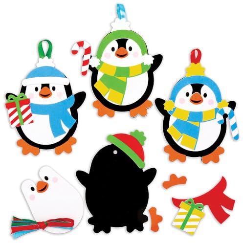 Baker Ross Kits Decoraciones combinables Pingüino (Pack de 6) para manualidades infantiles