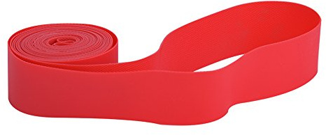 Yosoo hälsa utrustning cykeldäckfoder, 2 st PVC cykelfälg tejp mountain bike däckskyddsremsa, anti-punktering hjul fälg tejp, röd (61 cm)