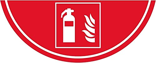 XXL Aufkleber Hinweis Bodenmarkierung Feuerlöscher Brandschutz Schild Folie selbstklebend ähnl. ISO 7010 | Variante wählbar Made in Germany, Größe: Feuerlöscher | 75x30cm