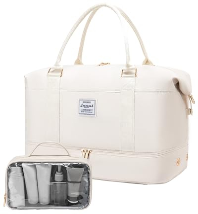 LOVEVOOK Reisetasche Damen Sporttasche mit Schuhfach Weekender Groß Handgepäck Tasche für Flugzeug Ryanair Easyjet Travel Bag Duffle Bags Kliniktasche Geburt Fitnesstasche Krankenhaustasche