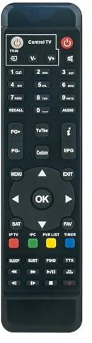 VINABTY Replacement Remote Control Compatible with GTmedia FreeSat V8 Super V8 Golden V8 Nova V9 Pro Digital Satellite Receiver Decoder DVB-S2/T2/C HD IPTV Box