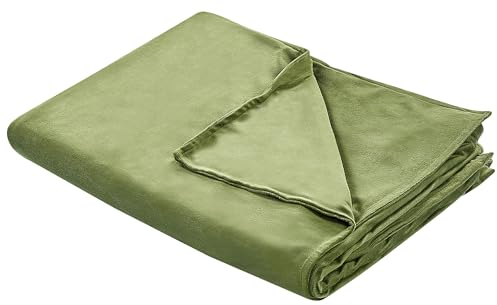 Bezug für Gewichtsdecken Minky-Stoff 150 x 200 cm grün flauschig modern Rhea