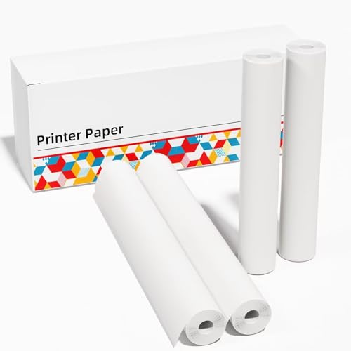 A4 Thermal Printer Paper Sheets (210 x 297mm), Thermal Sheets Compatible with Phomemo M832/M834 PJ762/PJ763MFi, HPRT MT800 – Thermal Printer Paper (8 Roll - Thermal Paper (216 Sheets))
