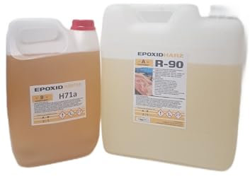 Epoxidharz Set mit Härter Epoxidharz Set Anfänger Epoxy Resin Gießharz für Holz und Bootsbau, Harz Hießen Set, Epoxyd-Harz Set Ideal für Laminier, Hochglanz-Finish (15kg (10kg A + 5kg B))