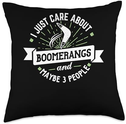 Boomerangs Gift - I Just Care About Boomerangs! Throw Pillow