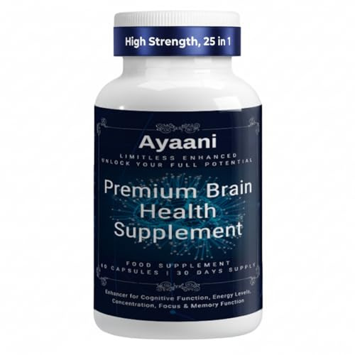 Ayaani - Focus Brain Supplement — Advanced Nootropic for Mental Clarity — with Alpha GPC, L-Carnitine & L-Tyrosine — Vegan Cognitive Support — 60 Tablets