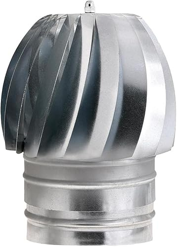 Galyon - Brandsläckarhatt för eldstäder - skorstensrök avdragare - vinddeflektor - galvaniserat stål - perfekt för eldstäder, grillar och spisar (250 mm)