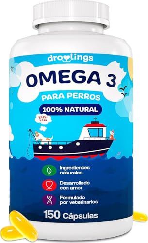 Omega 3 for Dogs and Cats 1000mg – 200 Fish Oil Fatty Acids Capsules (180mg EPA + 120mg DHA) – Supplement for Skin and Coat Itch Relief and Immune System