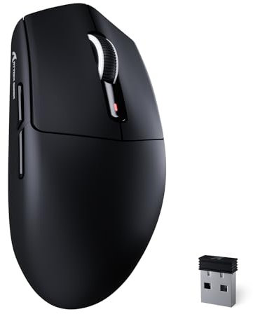 ATTACK SHARK G3 Kabellose Gaming-Maus, 25000 DPI, PAW3311-Sensor, 59g Superlight G305 Gamer-Mäuse, 80 Millionen Klicks, 500-mAh-Akku, Bluetooth/2.4G/Kabelgebundene, Für Win 11/PC/Mac, Schwarz