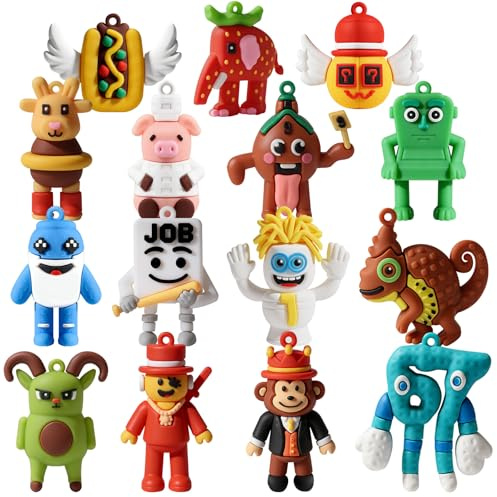 15 Packed Steal a Brainrot Figures,Lot de 15 figurines italiennes Brainrot,3D Brainrot Animal Figurine,Figurines de Collection Cadeau Créatif pour Collection Décoration Enfants Gamer et Jeu Fans