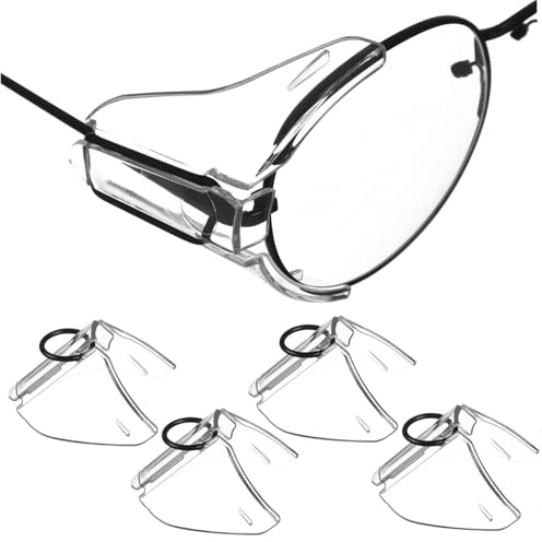 Hemobllo 2 paia Copri Lenti Laterali Protettivi per Occhiali da Sole e Sicurezza di Ripari Laterali Facili da Installare Compatibili Maggior Parte delle Montature Protezione Occhi