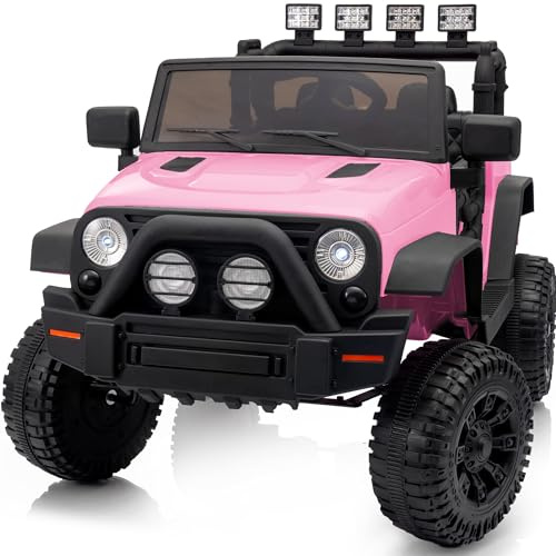Outfunny Kids Ride on Car Toy, 24V Electric Car for Kids with Remote Control, 2x200W Motors - Light Pink