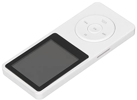 RASTKY Lettore Musicale MP3 Multifunzionale Scalabile Fino a Scheda di Memoria da 64 GB Lettore da 1,8 Pollici per L'intrattenimento (WHITE)