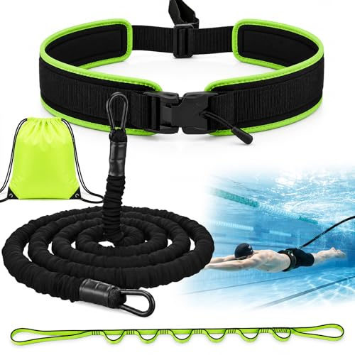 PeakQust Ceinture de natation pour piscine | Entraîneur de natation avec corde de natation réglable de 3,5 à 8,5 m | Ceinture d'entraînement de natation pour chaque piscine