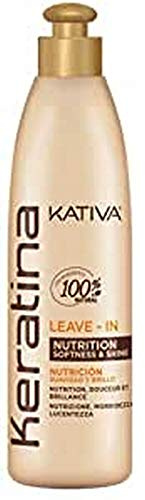 Kativa Keratina Leave-in 250 ml | Crema de Peinar | Nutrición, Suavidad y Brillo | Acondicionar sin Aclarado | Cabellos con Procesos Químicos y Alisados