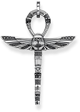 THOMAS SABO Anhänger Lebenskreuz Ankh mit Skarabäus 925er Sterlingsilber, Geschwärzt