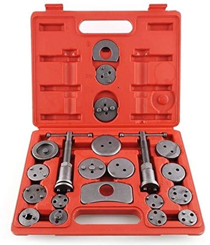 ARRETRATORE PER PISTONCINI UNIVERSALE SET 21 PEZZI FRENI A DISCO PINZA PASTICCHE