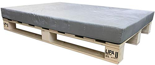 LIPA Bett Palettenbett 180x200 cm Holz Massivholzbett 180cm Holzbett Doppelbett (180 x 200cm)