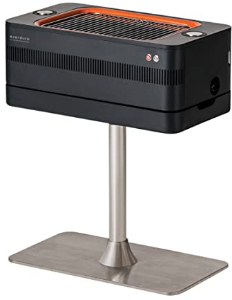 POWERHAUS24 Everdure Fusion Premium - Barbacoa de carbón con encendedor eléctrico, resultados de barbacoa gourmet, sistema de ignición de llama rápida y asador