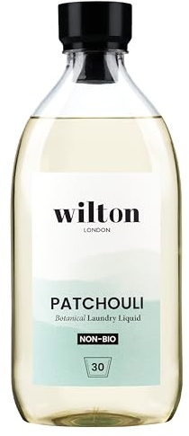 Wilton London Eco Friendly Patchouli Laundry Liquid 30 Washes - Non-Bio - Plant-based & Biodegradable Detergent - Packed with Essential Oils - Made in UK - 1 Litre