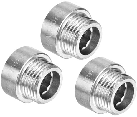 PATIKIL Shower Head Extension Arm, 3 Pack 201 Stainless Steel G1/2 Male to Female Thread 20mm Length Pipe Fitting Shower Head Extender