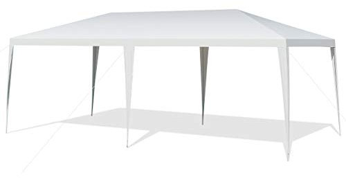 GYMAX Gazebo da Esterno 3 x 6 m, Tendone da sole Impermeabile e Protezione UV, con Telaio in Acciaio Robusto, Leggero e Facile da Trasportare Riparo per la Pioggia, per Patio, Feste, Giardino