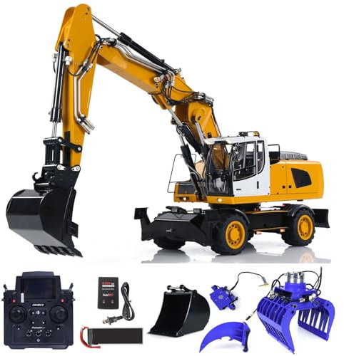 TOUCAN RC HOBBY 1/14 Wheel Controlled Hydraulic Excavator 946 Pl18Ev with Wheels Remote Controlled Demolition Excavator Gripper
