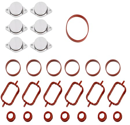 CGEAMDY Vuoti Tappi Di Aspirazione Guarnizioni Kit, Kit per La Rimozione Dei Flap Di Aspirazione Guarnizione Del Collettore Di Aspirazione, Adatto per Swirl Flap Blanks Bungs, Accessorio Auto
