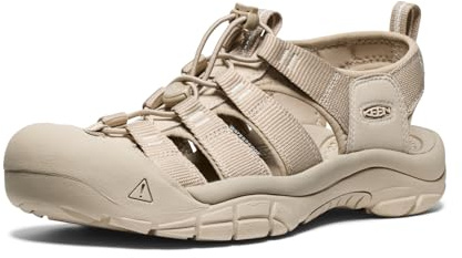 KEEN Men's Newport H2 Closed Toe Water Sandals, Monochrome/Plaza Taupe, 10.5