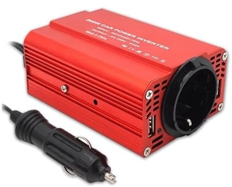 Transformador Inversor De Coche 1500W Potencia DC 12V A AC 230V Convertidor Adaptador De Carga USB Dual Solar 12 A 220 Voltios Europa Inversor Corriente(300W EU)