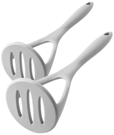 Mobestech 2 Pièces presse-purée Pommes de terre Ricer purée de pommes de terre presse à pommes de terre en acier inoxydable presse à boue végétale presse à spätzle Gel de silice Gris