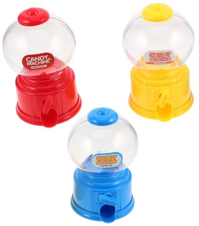 COLLBATH 3pièces Distributeur Automatique De Bonbons Mini Boîte à Friandises Plastique Distributeur De Bonbons Pour Bureau Et Comptoir Pour Garçon Fille Et Fête
