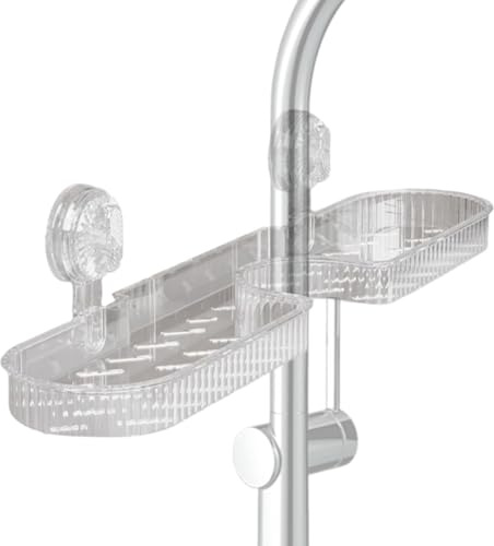 Organizador De Baño Con Ventosas | Estante Antideslizante para Grifo de Ducha | Soporte Antideslizante Accesorios Multifuncionales Diseño Anticorrosivo Para Baño Cocina Hogar Hotel Dormitorio
