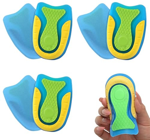 3 pares Taloneras Fascitis Plantar 40-46 Plantillas para Espolon Calcáneo Silicona para Zapato Aliviar Fascitis Plantar, EspolóN CalcáNeo Dolor Aquiles