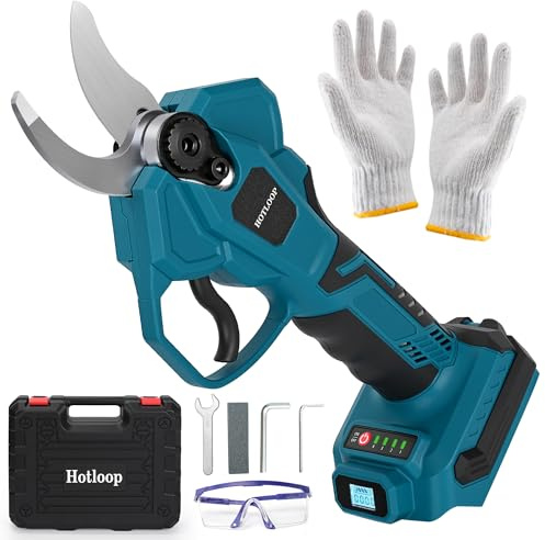 Batteridriven grensax professionell elektrisk trädgårdssax för Ma 18 V batteri (utan batteri), Gardena batteridriven trädgårdssax Max 40 mm skärdiameter med 2 SK5 ersättningsblad, LCD-display