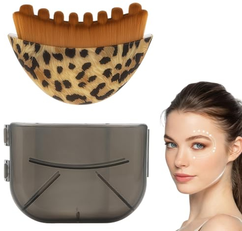 IWIDYA Cepillo facial linfatico, Para Contornear Mandíbula y Mejillas, Cepillo de Masaje para Cuello, Tonifica y Reafirma la Piel, Diseño Ergonomico