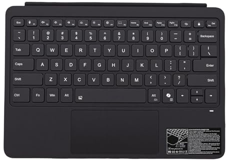 Lazmin112 Trådlöst -Tangentbord, 12-tums Tunt Magnetiskt Tangentbord med Stor Pekplatta och 7-färgs RGB-bakgrundsbelysning, för Pro 12 2025 PC Tablet Laptop