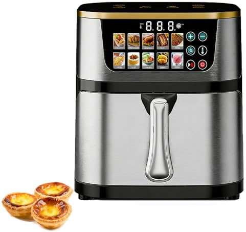 10-i-1 Air Fryer 10l, 1400w Halogenugn Med 10 Förinställda Menyer & Visuellt Fönster & Digital Pekskärm, 210°c Matlagning Multifunktionell Elektrisk Fritös För Kommersiella Hem A