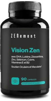 Vision Zen - Lutéine, Zéaxanthine, DHA 300 mg & Vitamine B2-90 Gélules