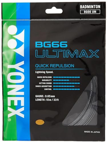YONEX BG66 Ultimax 0.65mm Badminton Set (Black)