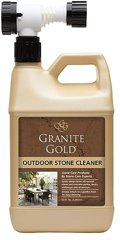 Granite Gold Outdoor Stone Cleaner - Deep Cleans Stone And Concrete Patios, Decks, Driveways - 64 Ounces, Model:GG0041