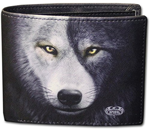 Wolf CHI Geldbörse, zweifach gefaltet, Kunstleder, Schwarz