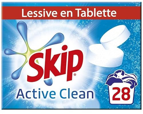 SKIP - Lessive Tablettes Active Clean 28 Lavages - le Lot De 3