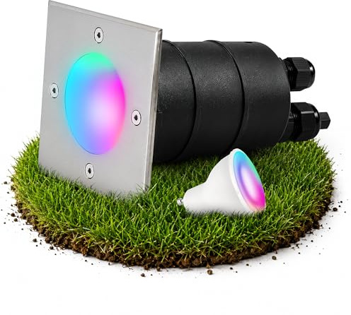 SSC-LUXon MADON Bodeneinbaustrahler eckig IP67 Smart GU10 RGB befahrbar