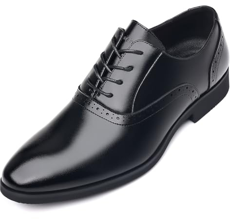 DADAWEN Homme Chaussures de Ville à Lacets Oxfords et Derbies Mariage Brogues Chaussures Noir 47
