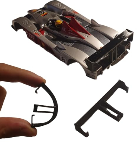 Blackslot Flexibler Spoiler – Carrera Zubehör für 132 Audi R10 TDI, Carrera Bahn Tuning Ersatzteil Kleinteil im Maßstab 1:32