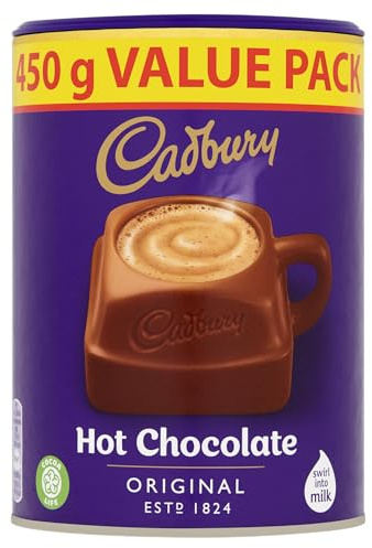 Cadbury The Original Hot Chocolate, Irresistibly Smooth, Value Pack, Approximately 31 Servings, 450 g (Pack of 1)